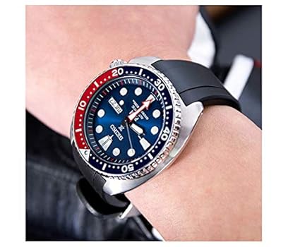 Amazon.co.jp: 22mm 時計ベルト NBRラバー ブラック カーブド