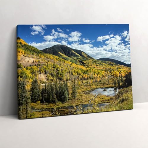 Image sur Toile Paysage de montagne Wallfluent 80x60cm pour décoration murale de salon