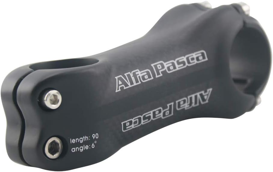 Alfa Pasca Road Bike Carbon Stem 6/17 Degree MTB Stem 31.8 Carbon Fiber Bicycle Stem 3K Glossy/Matte 70-130mm
