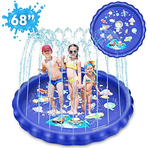 Sealegend Splash Pad Sprinkler for Kids Summer Outdoor Water Toys Inflatable Wading Pool for Kids and Toddlers Outside Water Play Mat for 1-12 Years Old Children Boys Girls (68