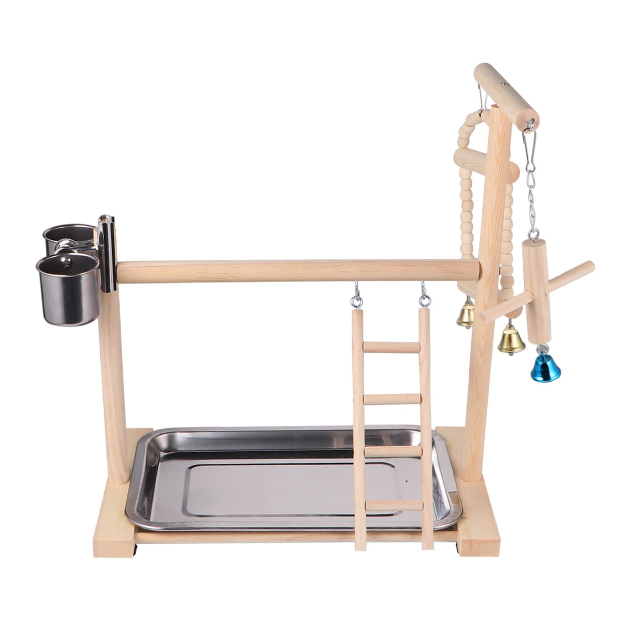Altalena per Pappagalli in Legno Beige, Design Bilanciato | Appendere, per Parrocchetti e Pappagalli, Accessorio a Dondolo Forma Swing Colore Casuale
