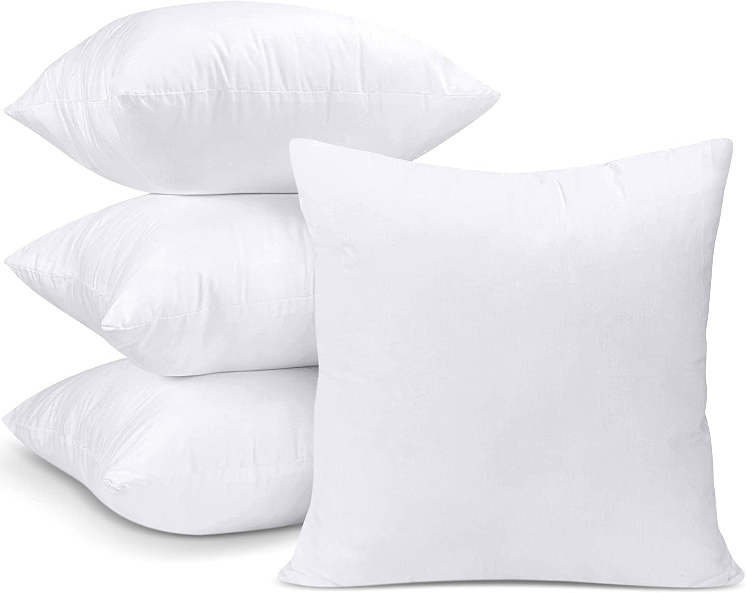 LUXURY Cushion Inner Pads PACK OF 2 - Cushion Inserts 18" x 18" (45 x 45 cm) - Hollowfibre Cushion Fillers - Polycotton Cover for Sofa Couch Bed (Pack of 2, 45 X 45 CM)