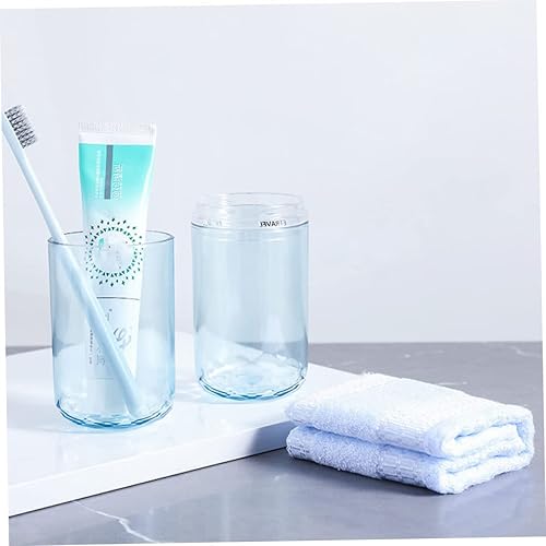 Miniatura 9 de COLLBATH Taza de almacenamiento de lavado para cepillos de dientes, taza de viaje portátil para cepillos de dientes, taza de café de viaje, estuche