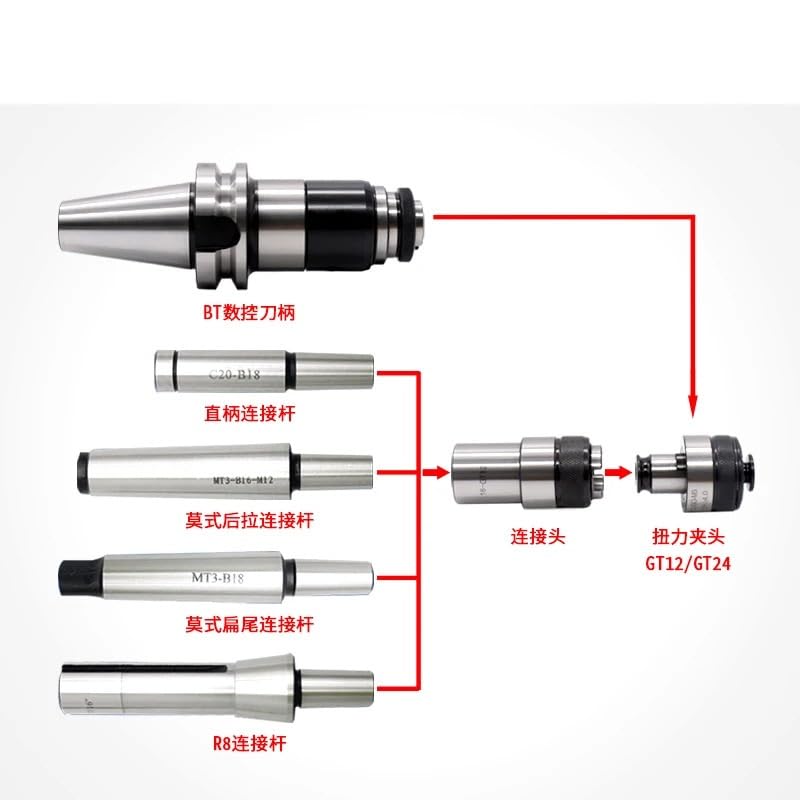 Mandrin taraudage BT30 haute rigidité pour cône Morse et perceuse - 6