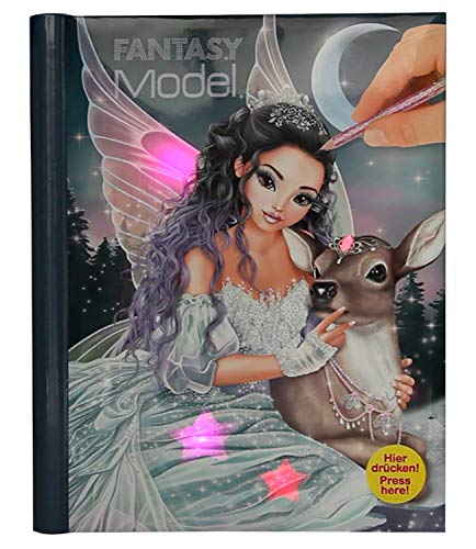 Depesche 10727 TOPModel Fantasy - Malbuch mit Licht und Sound im Iceprincess Design, Ausmal-buch inkl. Stickern zum… – Bild 3