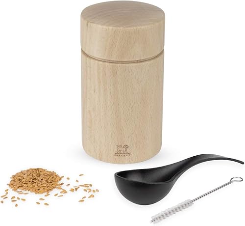 Peugeot Naka - Molinillo de semillas de lino, 4.3 in, natural