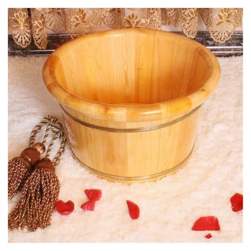 Bañera para pies de madera de cedro, diseño redondo miniatura 5