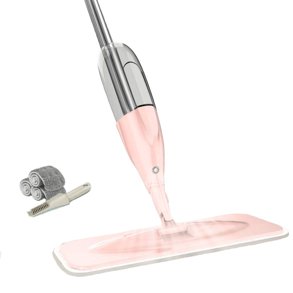 Bodenwischer Mopps, Wischmopp, Spray Mop Set Mit Integriertem Sprühtank, 3D-Microfaserbezug Pad*1, Reinigungsbürste*1 Putzset,B