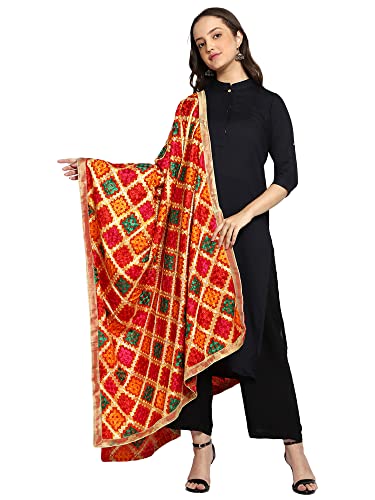Women's Indian Handicraft Ethnic Dupatta Heavy Phulkari Embroidery Dupatta Chunni/Stole/Scarf