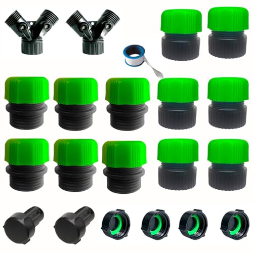 Da&eacute; Fittings for 1/2' Soaker Hose and Garden Hose, Repair Fitting Kit include Female Connector...
