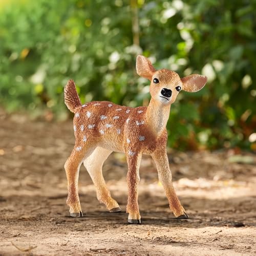 SCHLEICH WILD Life | Weißwedelkalb 14820 | detailgetreue Tierfiguren | Zoo Spielzeug | Geschenk für Jungen & Mädchen | Deko für Geburtstag oder Weihnachten | Spielfigur ab 3 Jahren | 5 x 2 x 5 cm