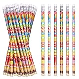 Zhirlyn Happy Birthday Pencils for Students Colorful Birthday Pencil with Top Erasers Teacher Classroom Birthday Gifts Party Supplies (24)