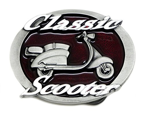 Image of Bulldog Buckle Co Biker Belt Buckle Classic Scooter Design Authentic