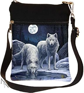 Nemesis Now B2979H7 Warriors Of Winter Lisa Parker Shoulder Bag 23cm Black, PU and Canvas, One Size