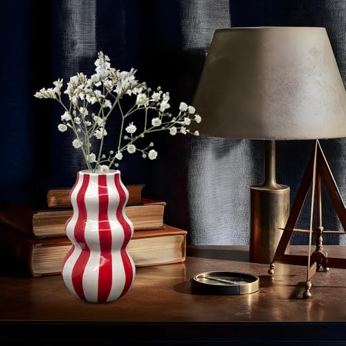 Vase rayé pour chambre et décoration de table intérieure - 4