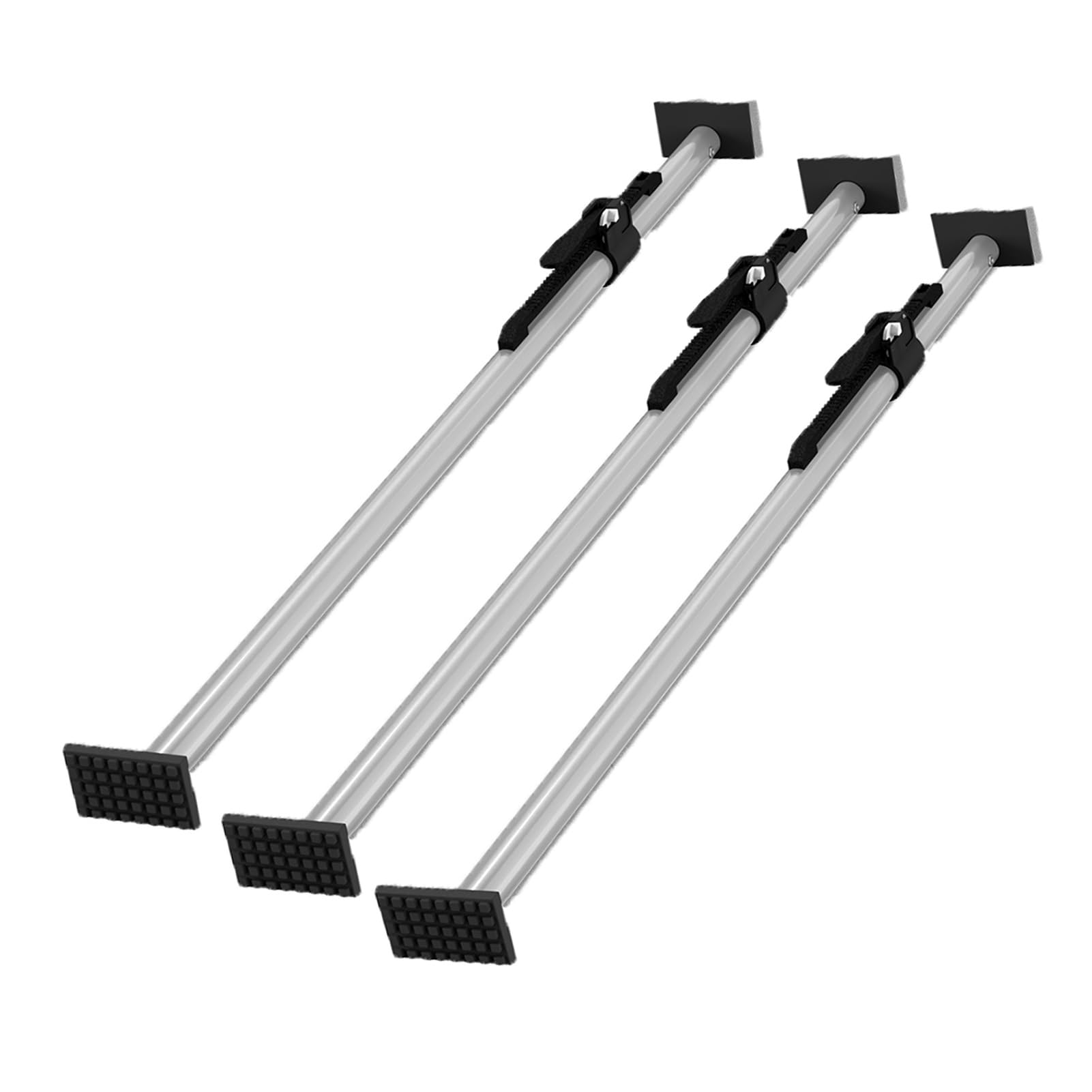 QIYFOZ Ratcheting Cargo Bar，，Adjustable Pickup Truck Bed Cargo Bar, 51.2-74.8 Inch Ratcheting Support Stabilizer for Trucks, Trailers & Reefer, 3-Piece Set for Secure Load Manag