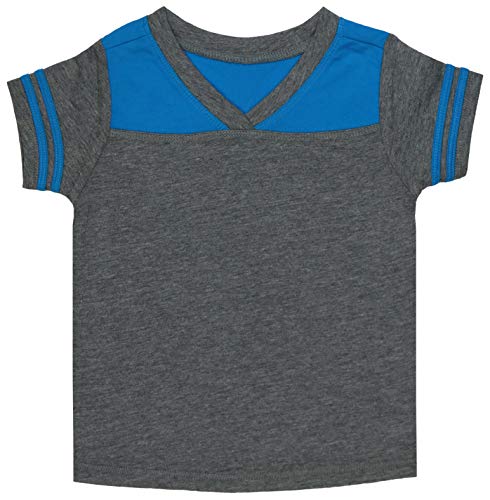 Image of ToBeInStyle Kids Boys Girls Cotton Jersey Contrast Raglan V-Neck Tee T-Shirts