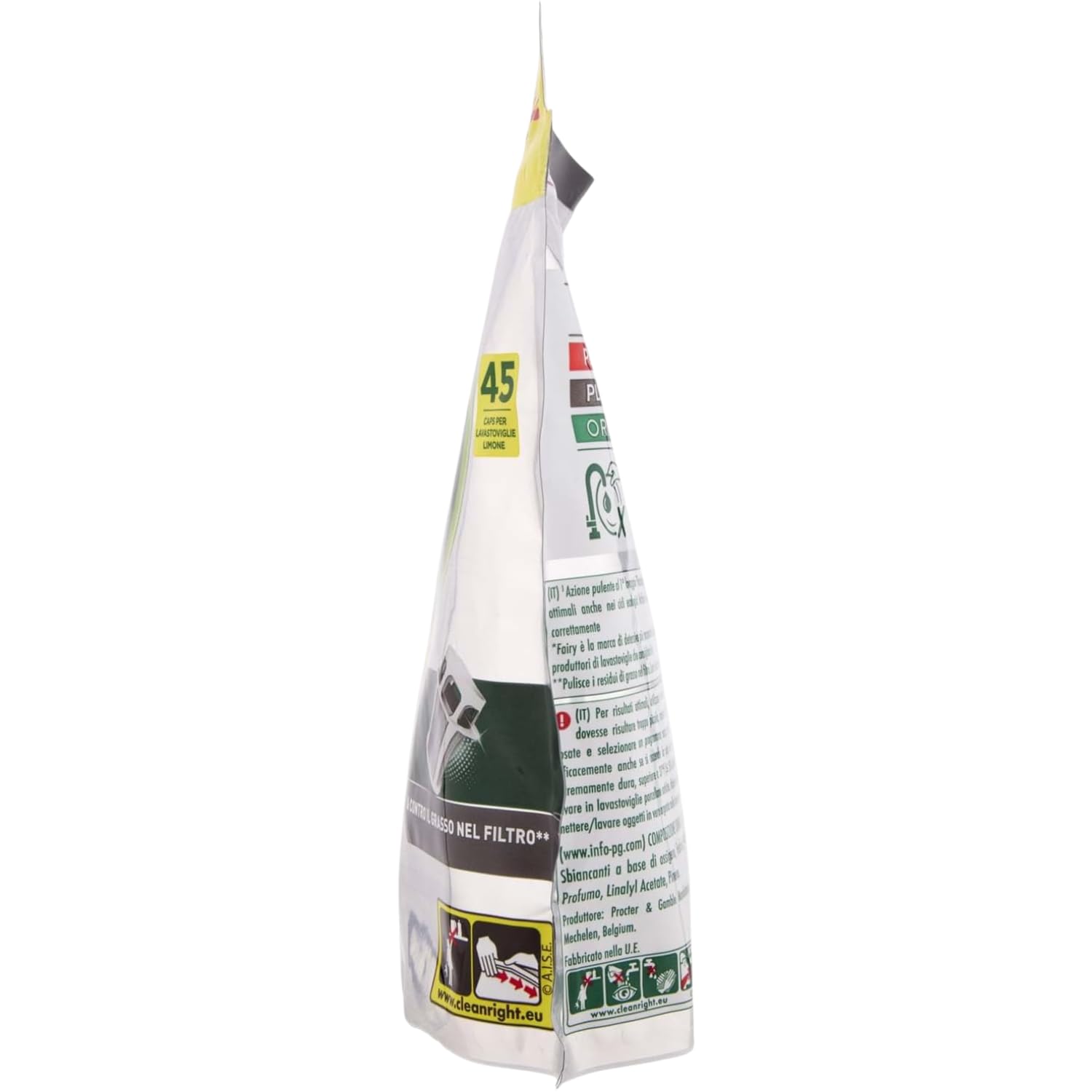 Pastiglie Lavastoviglie Limone – 45 Capsule – Tutto in 1 kit con Spugna Brandizzata SPESA & RISPARMIO Inclusa – Variazioni 2/4/6 Pezzi (6)