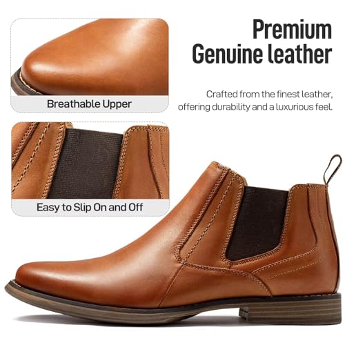 Image of Arkbird Chelsea Boots for Men Genuine Leather Oxford Casual and Formal Ankle Dress Boot