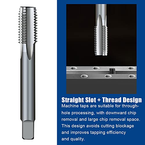 Maschinengewindebohrer HSS Gewindeschneider Durchgangsloch Gerade Nut Geeignet Für Gewindeschneidmaschine (M10x1.25)