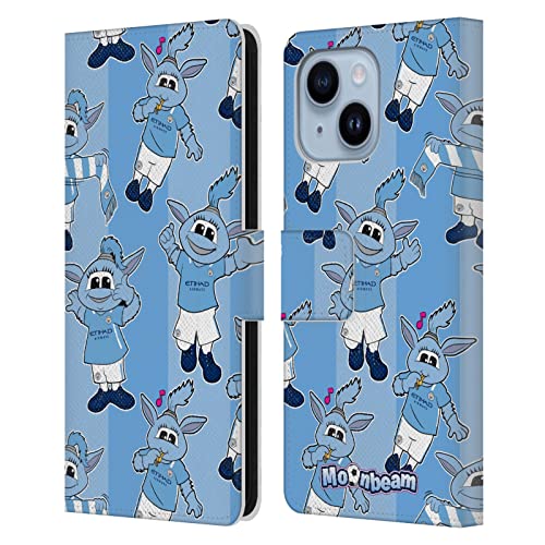Étui portefeuille Manchester City pour iPhone 14 Plus en cuir Moochester et Moonbeam