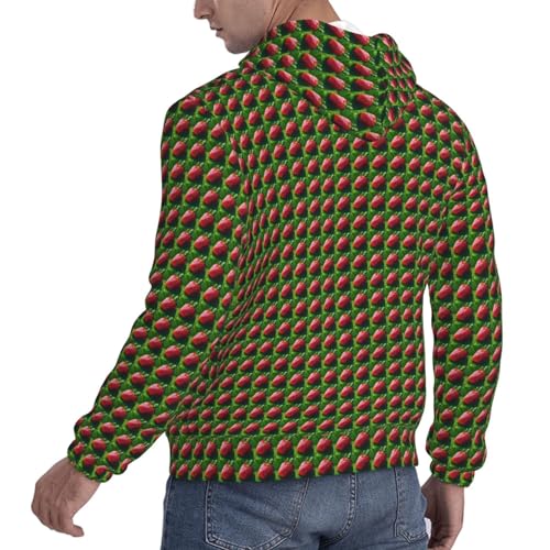 Sweat à capuche décontracté fraise pour un pull avec poche confort - 2