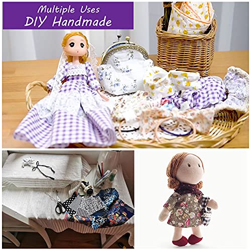 Hdst-Home H-F 42Pcs 10 Inchx10 Inch Quilting Cotton Fabric Squares Sheets Pre-Cut Multi-Color Design Printed Floral Craft Fabric thumb #6