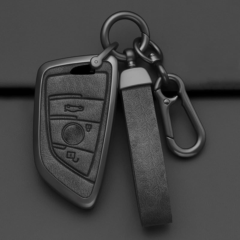 Guscio per Chiave Auto per BMW 5/3/1/7 Series X1X2X3X5 ix3 i3 530 320 325li,Guscio per Chiave Telecomando Auto Guscio Cover Chiave Telecomando Accessorio,B-Grey