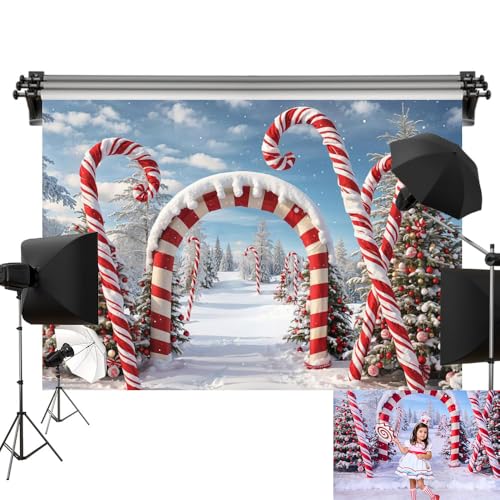 Toile de fond de Noël Kate 2,2 x 1,5 m au motif sapin haute définition