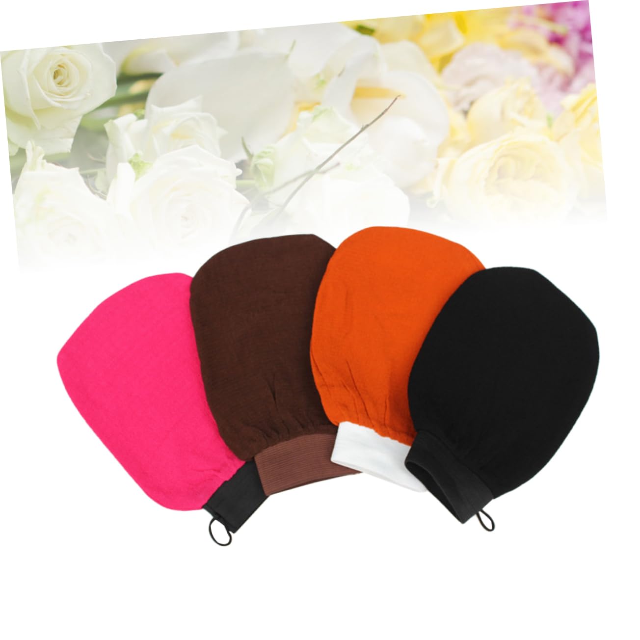 minkissy 12pezzi Guanti Esfolianti Per Bagno e Sauna Di Scrub Mitt Arancio Caffè Rosa Rimuove Le Cellule Morte Comfort Senza Irritazioni Per Rinfrescata