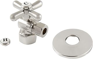 Kingston CC43106XK Quarter-Turn Angle Shut-Off Valve, Polished Nickel