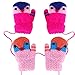 BESPORTBLE 2 Stück Kinder Winterhandschuhe Cartoon Doppelschicht Kaschmir-Ähnliche Handschuhe Warme Strickhandschuhe mit Schnur für Kleinkind Baby Mädchen Jungen Weihnachten Gemischte Farbe