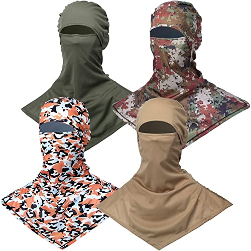 Image of 4 Piece Balaclava Face Covering Summer Balaclava Sun Protection Long Neck Cover for Men Women
