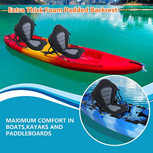 Kayak Seat Paddle Board Seat With Detachable Waterproof Storage Bag,Kayak Seats With Back Support For Sit On Top, For Kayaking Canoeing Rafting Fishing,Black #TOP4
