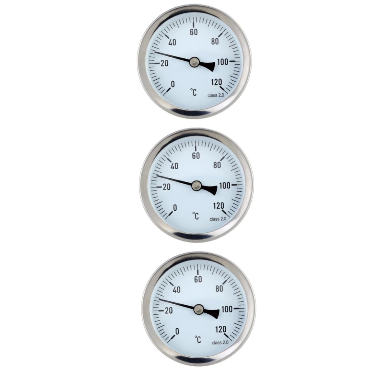 SOLUSTRE 3pezzi Termometro Orizzontale Per Alluminio Misuratore Di Temperatura Con Scala Per Riscaldamento e Serbatoi Di