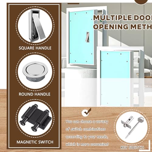 Puerta de acceso para barbacoa de acero inoxidable y registros de aluminio 4
