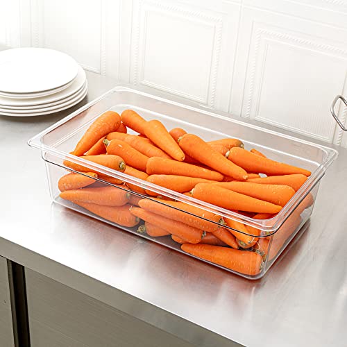 Restaurantware Met Lux 6 Inch Deep Food Pan, 1 Full-Size Commercial Food Storage Container - Freezable, Sturdy, Clear Plastic Cold Pan, Dishwashable, For Kitchens, Restaurants, Or Cafeterias #TOP4
