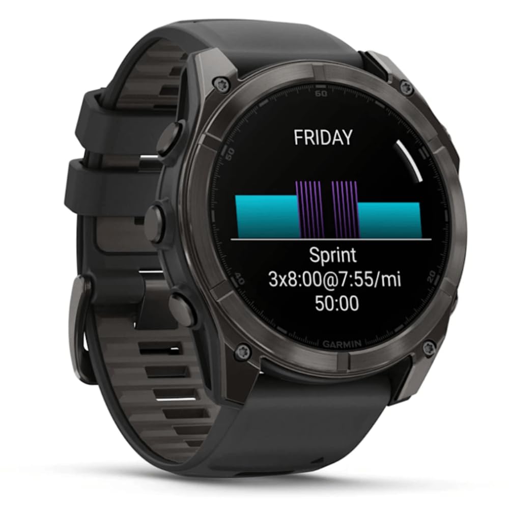 Garmin Fenix 8 51mm, AMOLED, Sapphire, Titanium, Black/Pebble Grey