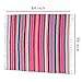 Eccbox Large Serape Blanket with Assorted Bright Colors - Mexican Tablecloth for Wedding Party Decorations