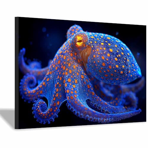 Poster océan phoque coloré déco murale salon chambre 60x90cm