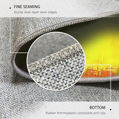 Tapis minimaliste à blocs de couleur 120x180cm jaune et rouge - 7