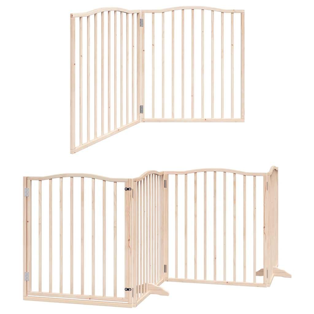 vidaXL Puerta para Perros Plegable 12 Paneles Madera de álamo 960 cm