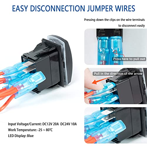 Snapklik.com : FXC Momentary Rocker Switch 7Pin Laser (ON)/Off/(ON ...