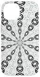 Custodia per iPhone 14 Starlight Speeding Mid-Century Pattern Nero Su Bianco