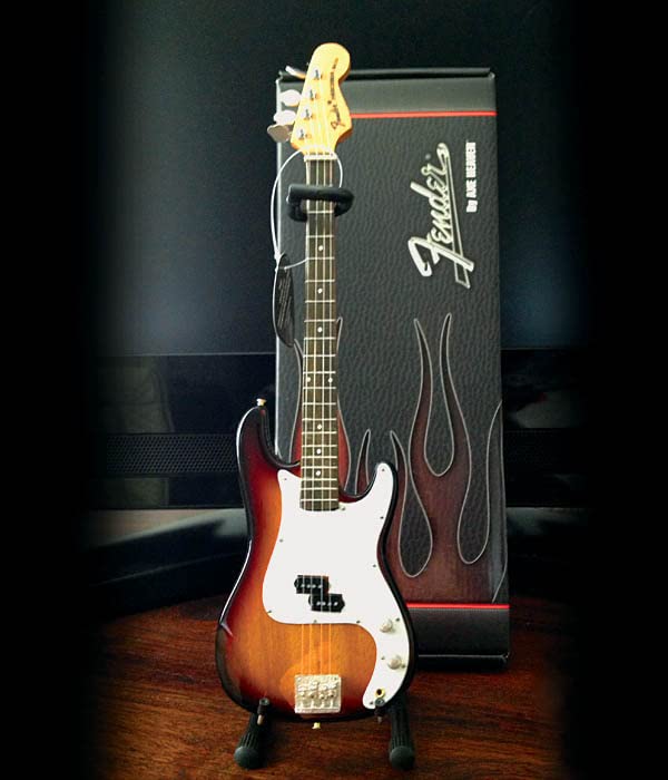 HAL LEONARD CORPORATION Fender (TM) Precision Bass - Sunburst Finish: Miniature Guitar Replica Collectible