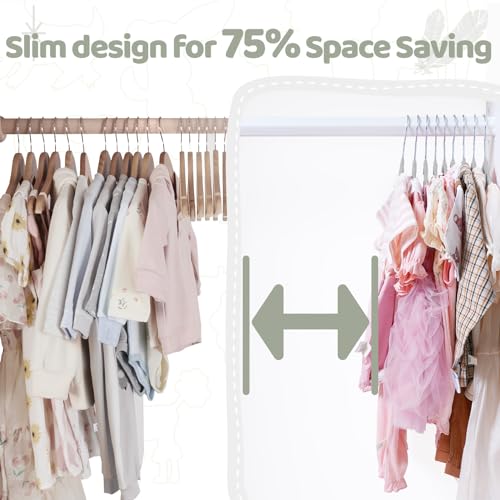 House Day Premium Baby Velvet Hangers 50 Pack For Kids, Non Slip Baby Clothes Hangers For Closet, 11 Inch Children'S Hanger Space Saving On Baby Organization thumb #5