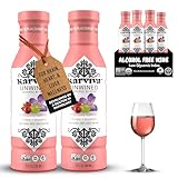 Karviva Unwined Rosé Non-Alcoholic Wine Alternative – Low-Sugar, Organic, Herbal Blend for Relaxation...