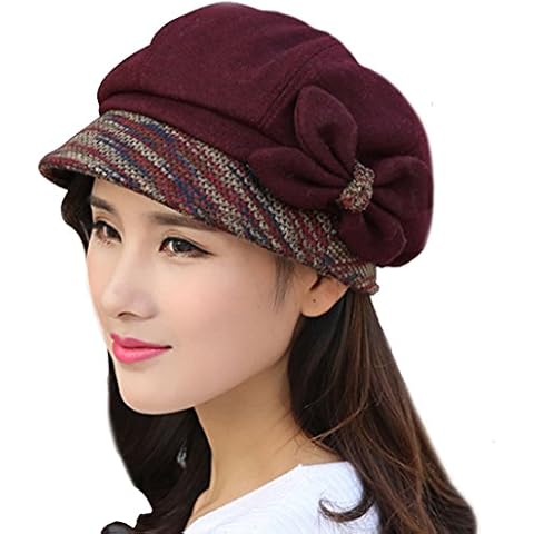 Lerben Women's Warm Winter Caps Newsboy Cap Cloche Beret Visor Hat - - One Size Cover