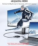 BENFEI HUB USB C 6en1 avec HDMI (4K@60Hz), Ethernet 100Mbps, Alimentation 100W, 1*USB 3.2 10Gbps et 2*USB 2.0, Compatible avec iPhone 16 Pro/Max MacBook iPad Pro iMac S23 XPS17
