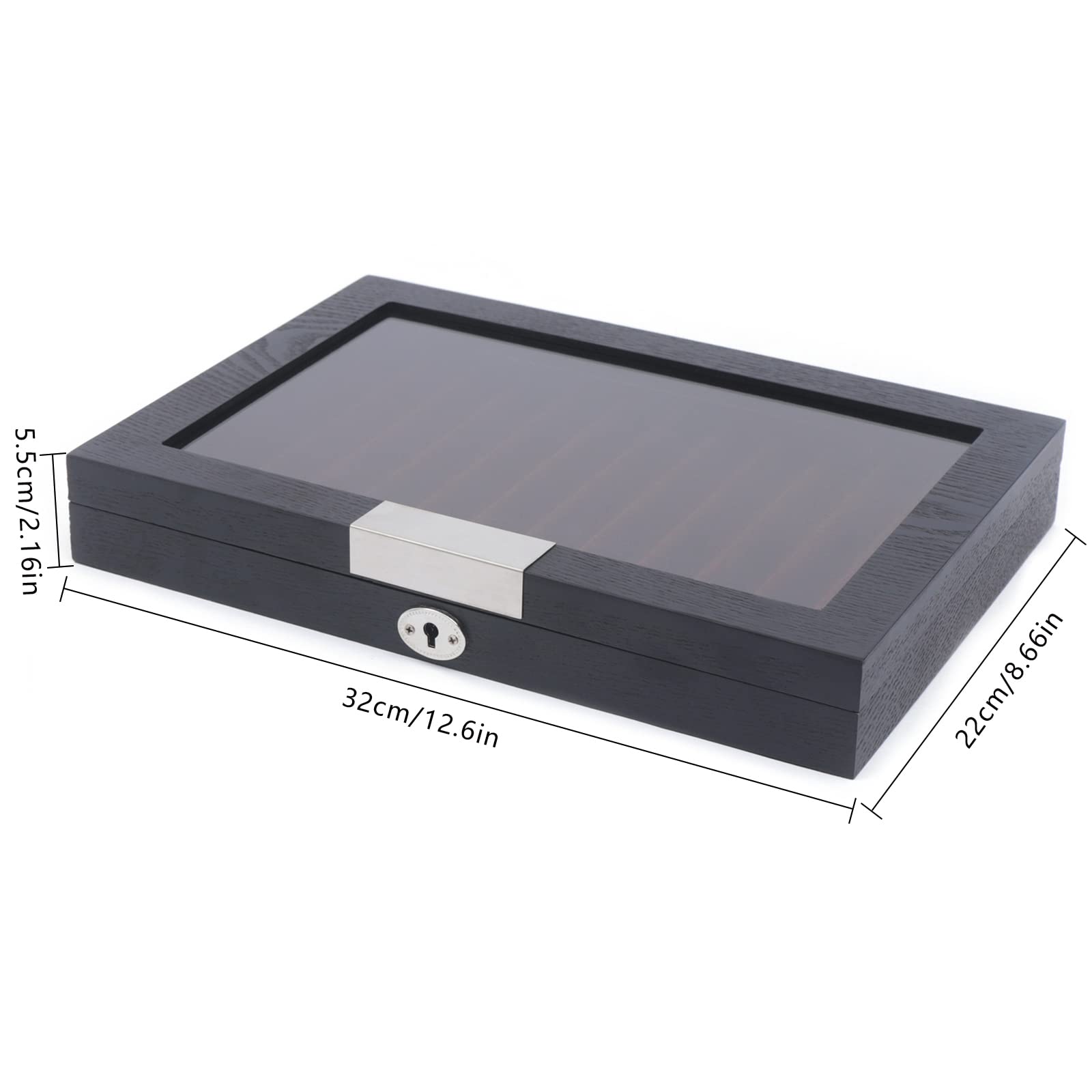 Organizer in legno per penna stilografica, confezione regalo per la conservazione di Shop Home Collection Display, portapenne per la visualizzazione e l'organizzazione di penne (nero, 12 griglie)
